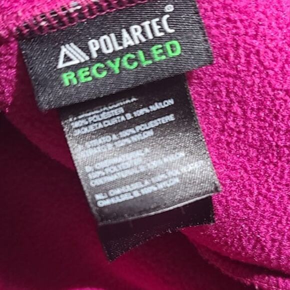 North Face Women’s Denali Hooded Polartec Fleece Jacket Small Purple GUC Recycle - Picture 5 of 6